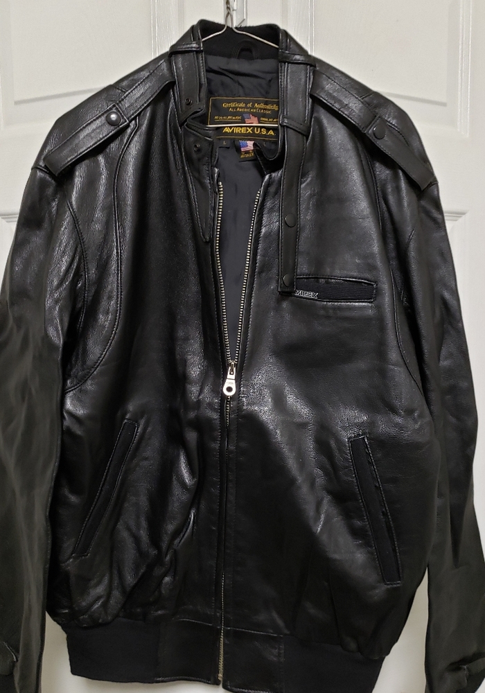 Members only leather Avirex jacket